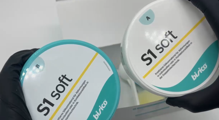 Бисико / Bisico S1 Soft Putty - высокоточный пластичный базовый материал песочного цвета на основе силикона (300мл+300мл), Bisico / Германия