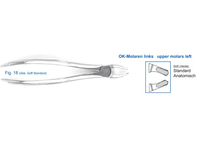 11-18* Щипцы для удаления зубов верхние .моляры левые
