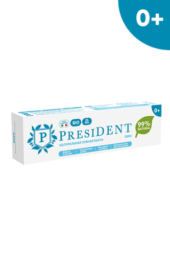 PRESIDENT Kids 0+ (Zero) - зубная паста детская (32г), Betafarma SpA, Италия